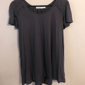 Maurices short sleeve top with embroidered lace detailing